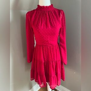 Red dress xs with sheer back